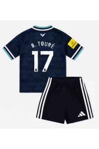 Newcastle United Bazoumana Toure #17 Jalkapallovaatteet Lasten Vieraspeliasu 2026-27 Lyhythihainen (+ Lyhyet housut)